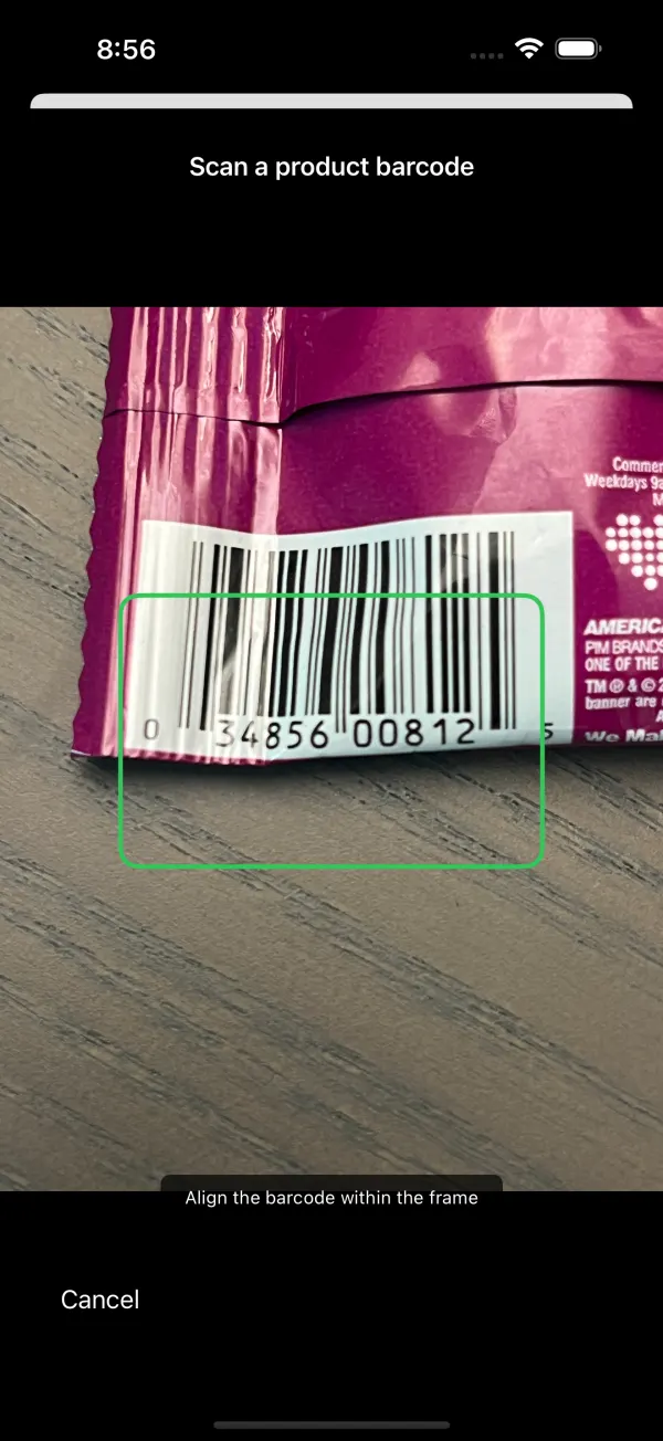 HalalSafe scanner screen